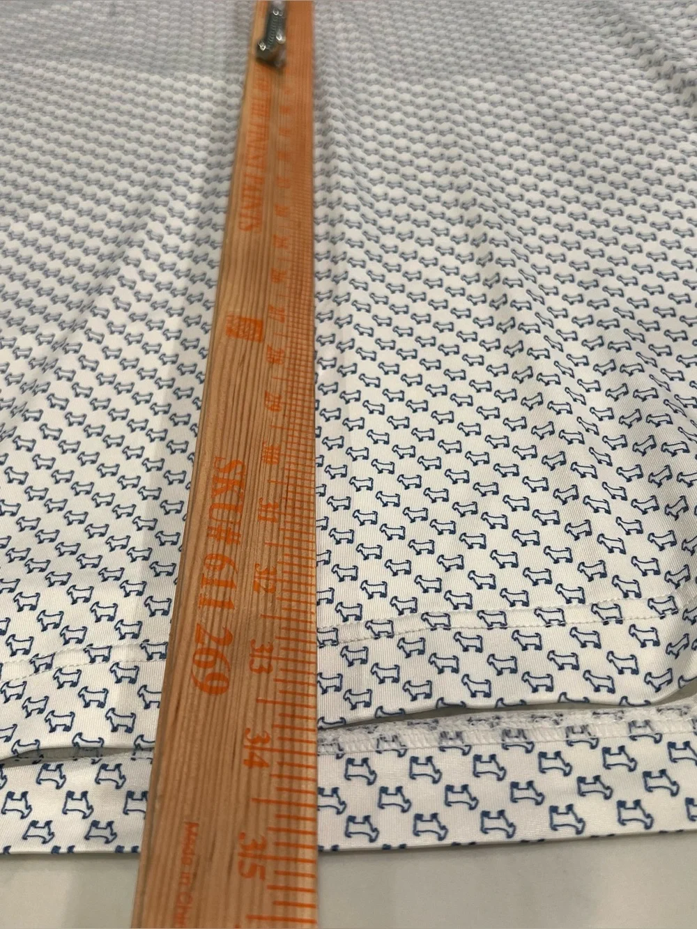 Goated Mens White and Blue All Over Goat Print Short Sleeve Performance Polo 3XL